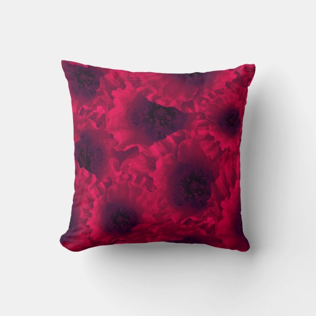 Rote Poppione Kissen (Vorderseite)