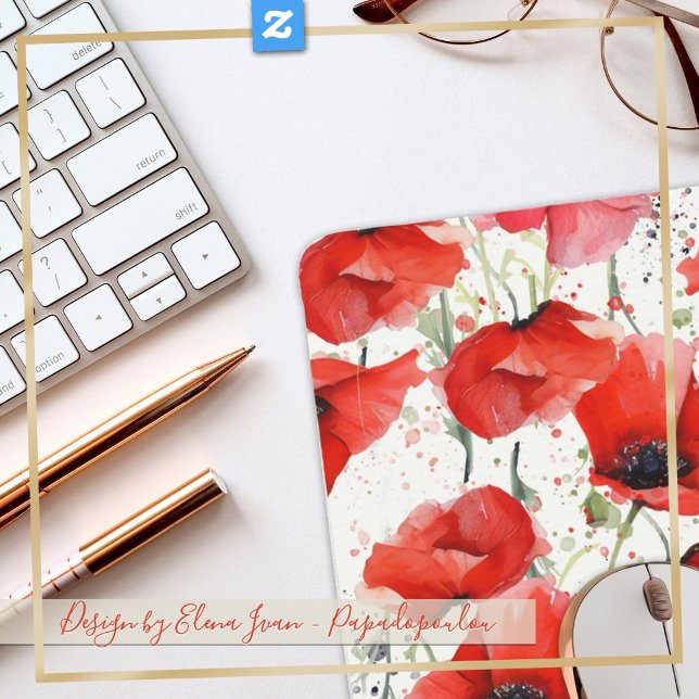 Rote Poppione Mousepad (Beautiful poppies on your derk)