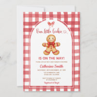 Rote Preppy-Gingham-Gebäck-Baby-Party 