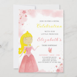 Rote Prinzessin zum Geburtstag Einladung