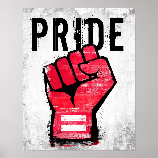 Rote Protestfaust Poster (Vorne)