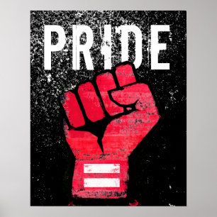 Rote Protestfaust Poster