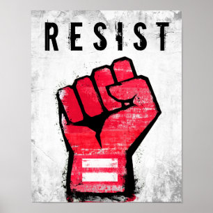 Rote Protestfäuste Poster