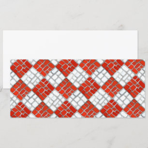 ROTE PRÜF-MOSAIK 4x9,25 Flachkarte / Horizontal Karte