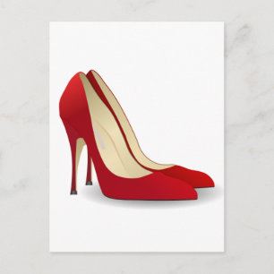 Rote Pumps Postkarte
