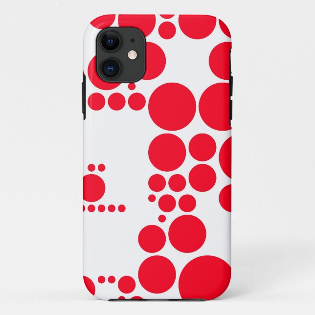 Rote Pünktchen Case-Mate iPhone Hülle (Rückseite)