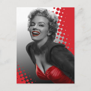 Rote Punkte Marilyn Postkarte