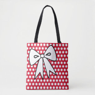 Rote Punkte-Schleifen-Tasche