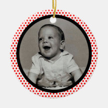 Rote Punkte Schwarzer Foto Rahmen