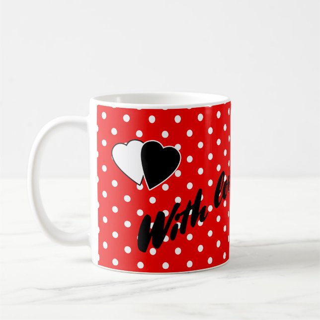 Rote Punkte Tasse (Links)