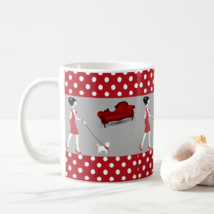 Rote Punkte-Tasse Kaffeetasse