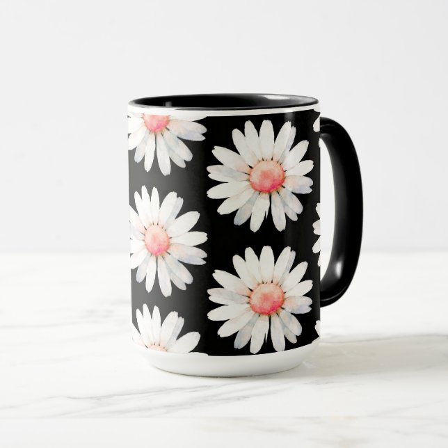 Rote Punktierte Gänseblümchen Tasse (VorderseiteRechts)