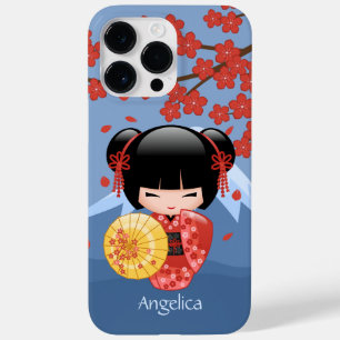 Rote Puppe Kirschblütes Kokeshi - niedliches Case-Mate iPhone 14 Pro Max Hülle