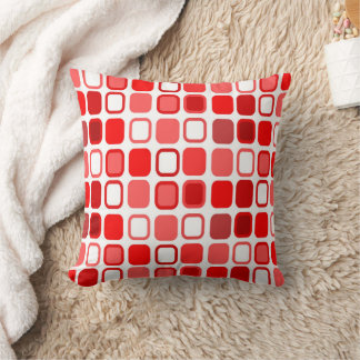 Rote Quadrate Design Kissen