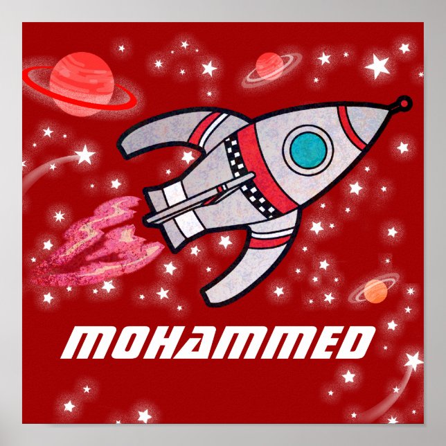 Rote Raketenwerfer-Plakat Poster (Vorne)