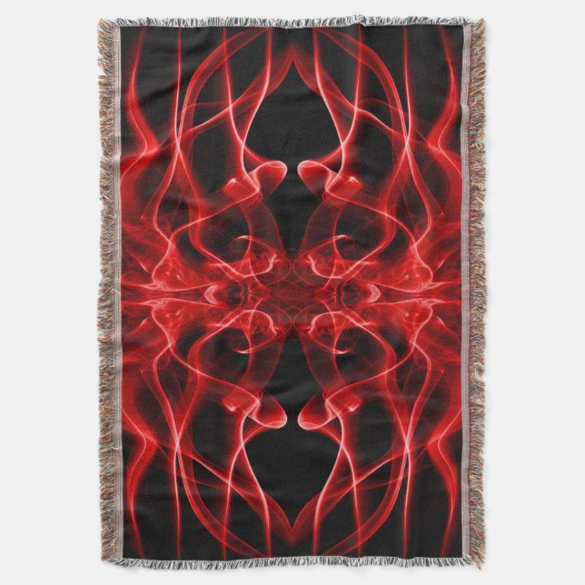 Rote Rauchwolken auf schwarz Decke (Vorderseite Vertikal)