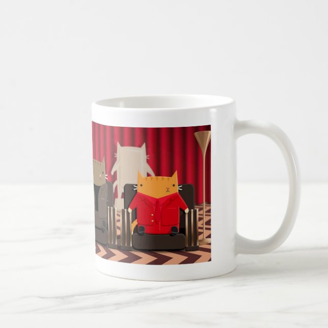 Rote Raum-Katzen Tasse (Rechts)