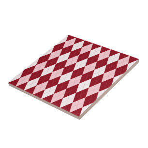 Rote Raute Crimson Pink Kleine Diamantform Fliese