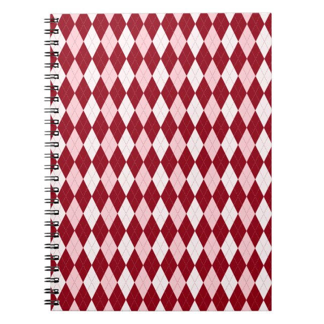 Rote Raute Crimson Pink Kleine Diamantform Notizblock (Vorderseite)