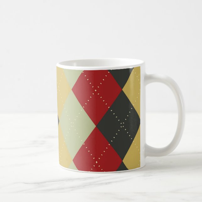 Rote Rauten-Tasse Tasse (Rechts)