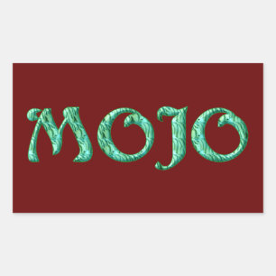 Rote Rechteckkleber von Mojo Rechteckiger Aufkleber