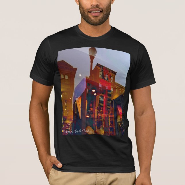 Rote Reflexionen auf den Straßen von Philadelphia T-Shirt (Vorderseite)