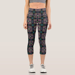 Rote reifen Äpfel auf Baum Abstrakt Capri Leggings
