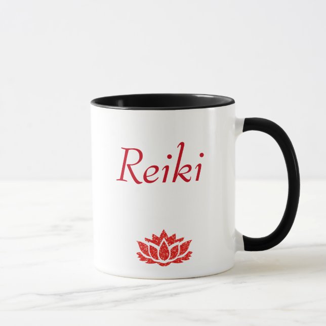 Rote Reiki Prinzipart Tasse (Rechts)