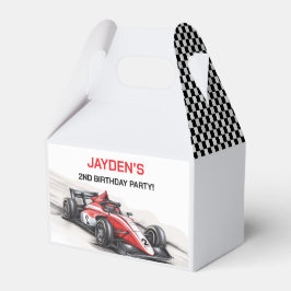 Rote Rennwagen-Partygeschenkbox für Jungen Geschenkschachtel