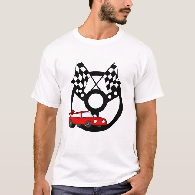 Rote Rennwagen-T-Shirts und Geschenke T-Shirt (Vorderseite)