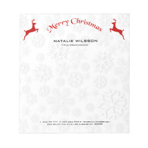 Rote Rentiere Notizblock