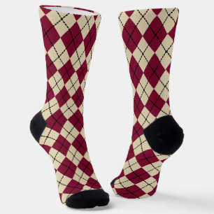 Rote Retro-Argyle-Socken  Socken