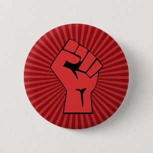 Rote Revolutionsfaust Button
