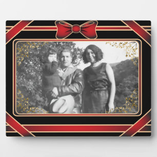 Rote Ribbon Art Plaque Fotoplatte