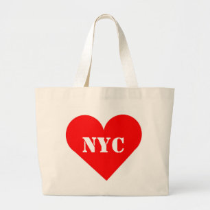 Rote riesige Taschen-Tasche des Herz-NYC Jumbo Stoffbeutel