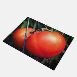 Rote Rippengärnten Fußmatte
