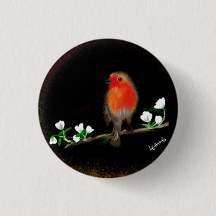 Rote Robin Abzeichen und Buttone, Originalkunst ze Button
