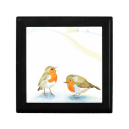 Rote Robins im Winter Erinnerungskiste