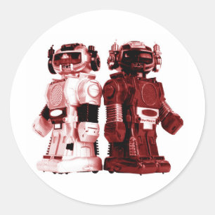 rote Roboter Aufkleber