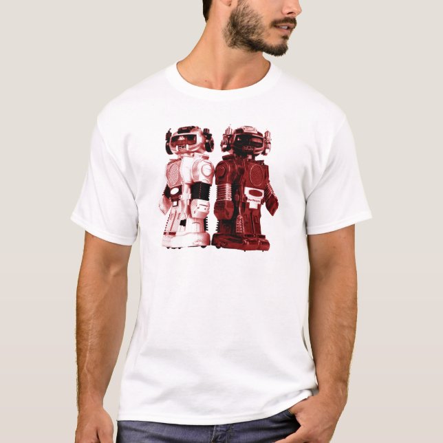 Rote Roboter T-Shirt (Vorderseite)