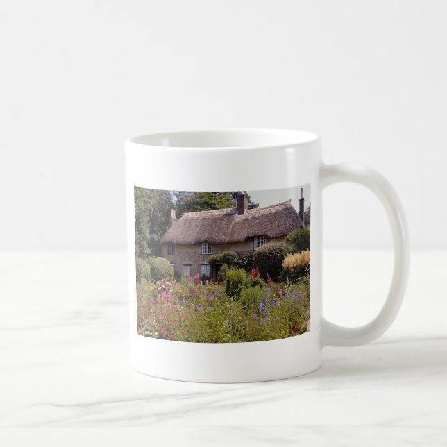 Rote robuste Hütte Thomas, Blume Dorsets, England Kaffeetasse (Rechts)