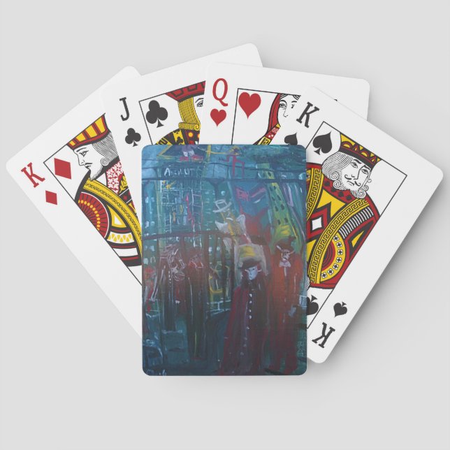 Rote Röcke Spielkarten (Rückseite)