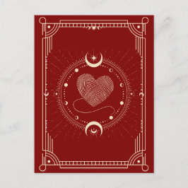 Rote Romance Tarot boho moon Postkarte