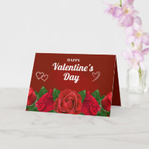 Rote romantische Rose Schönes Herz Valentine