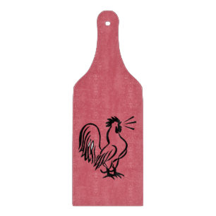 ROTE ROOSTER-SCHNITTSTELLE SCHNEIDEBRETT