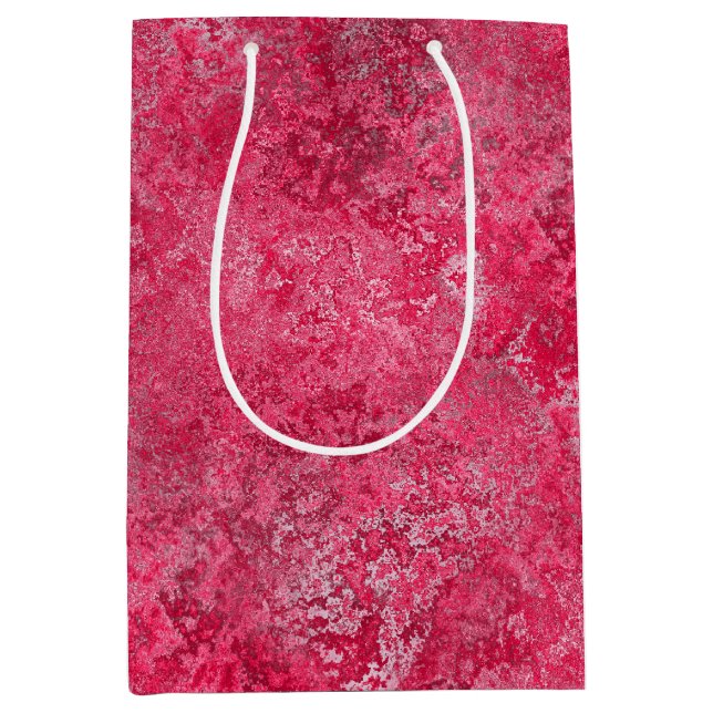 Rote rosa Geschenk-Tasche Mittlere Geschenktüte (Vorderseite)