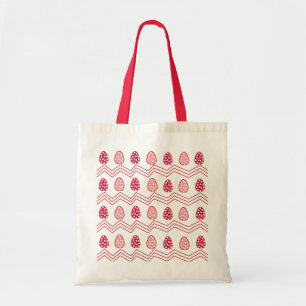 Rote rosa Ostereier Ostern Muster Tragetasche
