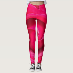 Rote Rosa Rose Leggings