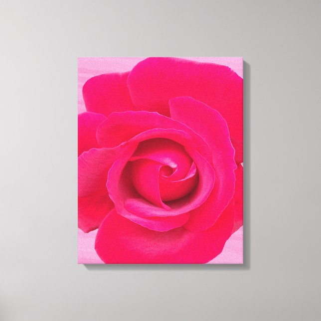 Rote Rosa Rose Leinwanddruck (Vorderseite)
