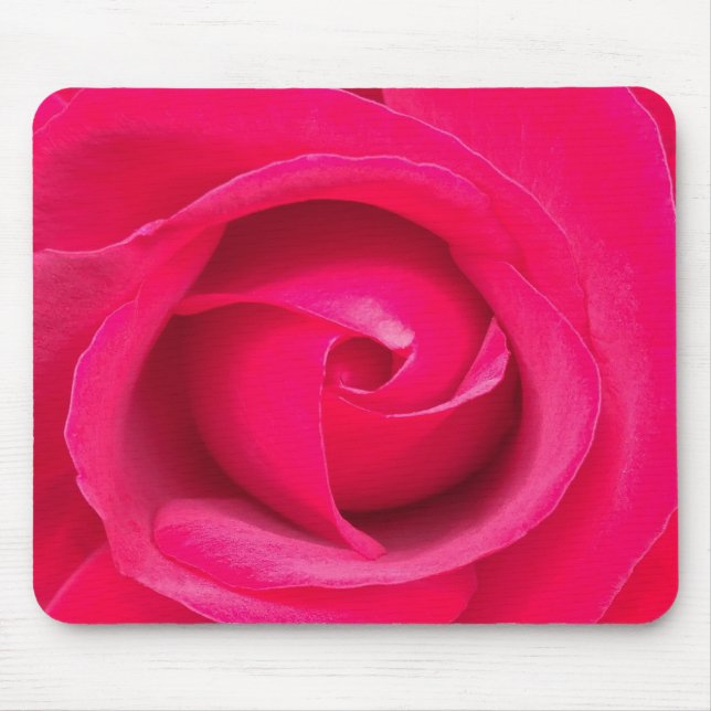 Rote Rosa Rose Mousepad (Vorne)
